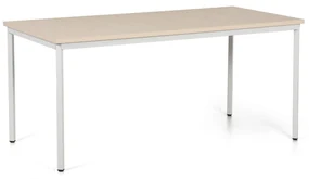 Jedálenský stôl TRIVIA, sivá podnož, 1600 x 800 mm, breza