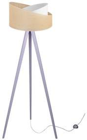 Podlahová lampa JUTA, 1x jutové/biele textilné tienidlo, (výber z 5 farieb konštrukcie)