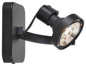 Dizajnový stropný reflektor čierny GU10 70 mm otočný a naklápací - Vo