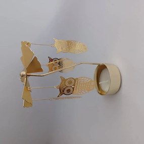 DECOLED Anjelské zvonenie, 8 x 13 cm, sovy, zlatá