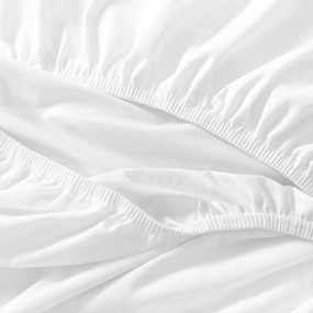 Goldea nepriepustná jersey plachta - biela 180 x 200 cm