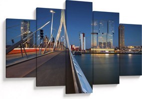Obraz - Súmrak v Rotterdame, Holandsko (150x105 cm)