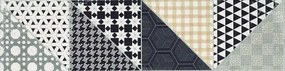 Dekor Rako Deco mix barev 15x60 cm mat DDPSU659.1
