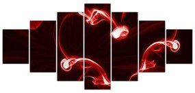 Abstraktný obraz - červené srdce