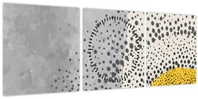Obraz - Abstraktná maľba pláže N⁰3 (s hodinami) (90x30 cm)