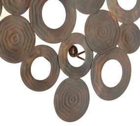Art Deco nástenná lampa medená 77 cm - Circles