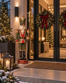 Vonkajšie vianočné dekorácie luskáčik Nutcracker – 39*30*131 cm