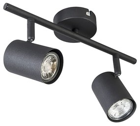 Moderný reflektor čierny 2-žiarový sklápací - Jeana