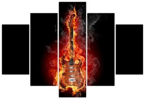 Horiace gitara - obraz