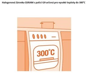 OSRAM CAPSULE HALOPIN OVEN 25W/G9/230V/260Lm