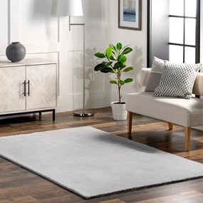 Luxusný hebký koberec svetlosivej farby 160x230 cm