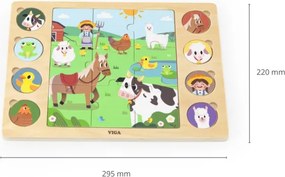 Puzzle na podložke Viga 44741 farma