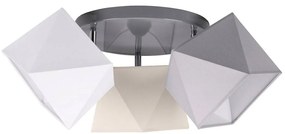 Stropné svietidlo Diamond, 3x textilné tienidlo (mix 6 farieb), (výber z 3 farieb konštrukcie - možnosť polohovania), o
