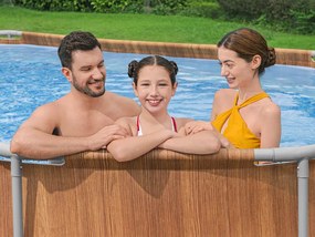 Bazén Bestway s rámom 610x366x122, 10 v 1, rebrík s pumpou + LED 56719