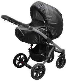 Pláštenka na kočík s reflexným prvkom New Baby Basic čierna