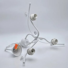 Luster na reťazi RETRO II 3xE27/60W/230V biela