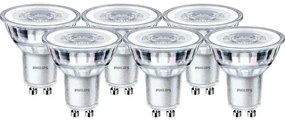 SADA 6x LED Žiarovka Philips GU10/4,6W/230V 2700K