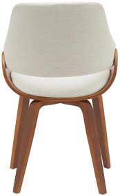 Jedálenská stolička Vangale - látka - Orech / Krémová