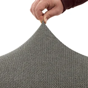 Super strečové poťahy HARMONIA šedá dvojkreslo (š. 140 - 180 cm)