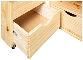 Inter Link Funkčná posteľ s 2 integrovanými nočnými stolíkmi (Claas – prírodná, 90 x 200 cm)  (100180021)