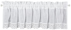 KRÁTKA ZÁCLONA NA PÁSKE FOX 30X150 CM BIELA