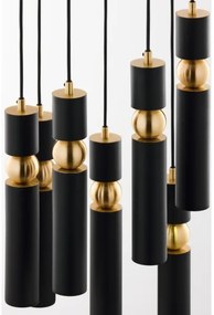 Jupiter 2015 - Luster na lanku ALAS 7xGU10/10W/230V čierna/zlatá
