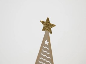 Vianočný kovový svietnik CHRISTMAS TREE 18 cm zlatý