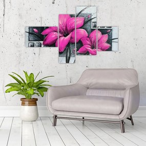 Obraz ružové kvety
