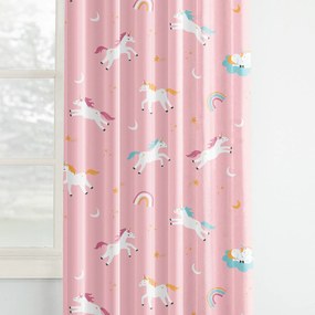 Goldea detský bavlnený záves - veselí jednorožci 200x150 cm