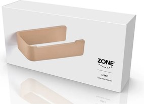 Béžový nástenný kovový držiak na toaletný papier Ume – Zone