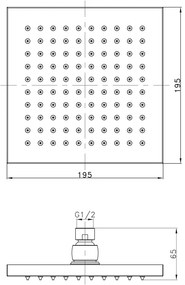 Mosadzná hlavová sprcha v zlatej farbe – Sapho