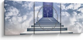 Obraz - Cesta do inej dimenzie (s hodinami) (90x30 cm)