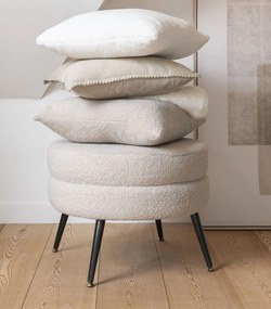 Béžový vankúš Teddy Bouclé Beige - 45*45 cm