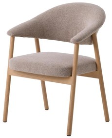 Čalúnené kreslo Elk, nohy z dubu s bielym pigmentom (56160301)