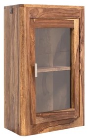 furniture-nabytek.cz - Masívna nástenná skrinka do kúpeľne Lagos z palisandra, lakovaná, hnedá – 60×32×65 cm