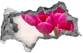 Samolepiaca diera na stenu Ružové tulipány nd-b-90952565