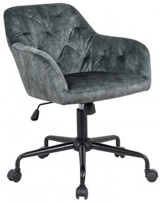 Zelená zamatová kancelárska stolička Dutch Comfort »