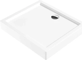 Deante Jasmin, štvorcová akrylátová vanička 90x80x14 cm, hĺbka 3cm, biela, KGJ_049B