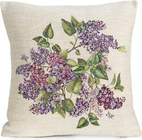 GOBELÍNOVÁ DEKORAČNÁ OBLIEČKA NA VANKÚŠ SYRINGA 45X45 CM VZOROVANÁ