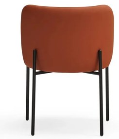 Oranžové čalúnené jedálenské kreslá v súprave 2 ks Mogi – Teulat