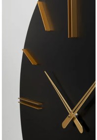 Luca nástenné hodiny čierne Ø70 cm