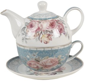 Porcelánový Tea for one Peony Rosé - 16 * 10 * 14 cm / 400 ml / 250 ml
