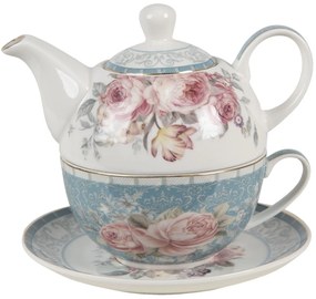 Porcelánový Tea for one Peony Rosé - 16 * 10 * 14 cm / 400 ml / 250 ml