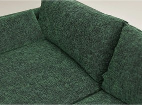 Tmavozelená ženilková rozkladacia/s úložným priestorom rohová pohovka (pravý roh/s leňoškou) Leon – Maison de Rêve