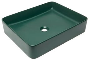Umývadlo na dosku SAT Infinitio 50x40 cm tmavě zelená mat bez prepadu SATINF5040DGEM, 1 ks