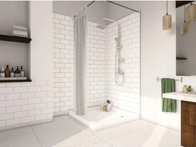 Deante Neo Joko Square, sprchový set s pákovou batériou a 1-funkčnou ručnou sprchou, chróm, DEA-NBJ_01SK