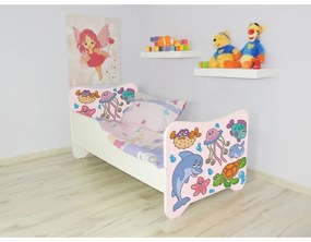 Detská posteľ s obrázkom 140x70 - Rybičky