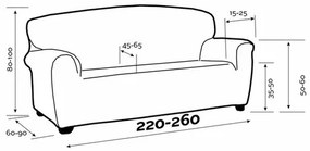 Forbyt Napínací poťah na sedačku IRPIN sivá, 220 - 260 cm