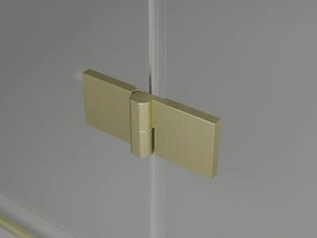 Mexen Lunar, 2-krídlová vaňová zástena pravá 110 x 150 cm, číre sklo, zlatá matná, 897-110-100-55-00-P