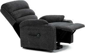 Polohovacie kreslo sivé, elektrické TV-S8348 GREY2